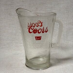 Vintage Coors Banquet Beer Pitcher Heavy Glass Pitcher